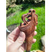 Functional Norse knife with hand-carved Dragon handle and leather sheath.