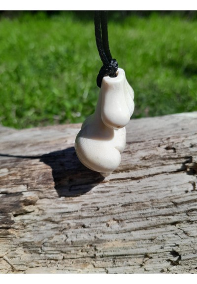 Unique handcrafted Three Breasted Woman amulet. Folklore. Goddess of abundance and fertility. Great Mother pendant