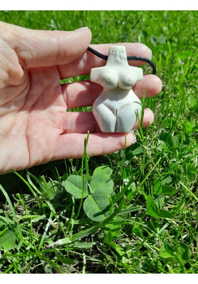 Unique handcrafted Venus Cucuteni amulet, Neolithic Goddess Great Mother pendant, fertility goddess necklace, Terracotta.