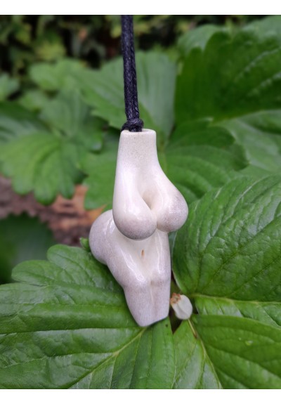 Unique handcrafted Venus Cucuteni amulet, Neolithic Goddess Great Mother pendant, fertility goddess necklace, Terracotta.