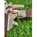 Vikings knife \ seax with leather sheath. Hand-carved Dragon handle. Hand-forged Carbon steel. 