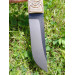 Vikings knife \ seax with leather sheath. Hand-carved Dragon handle. Hand-forged Carbon steel. 