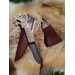 Vikings knife \ seax with leather sheath. Hand-carved Dragon handle. Hand-forged Carbon steel. 