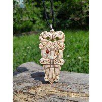 Unique hand carved Viking God Odin amulet with ravens. Óðinn jewelry. Scandinavian artwork. Norse Warrior Pendant