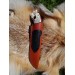 Handmade unique Viking knife "Fenrir chained" with leather sheath.