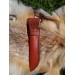 Handmade unique Viking knife "Fenrir chained" with leather sheath.