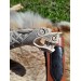 Handmade unique Viking knife "Fenrir chained" with leather sheath.