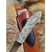 Handmade unique Viking knife "Fenrir chained" with leather sheath.