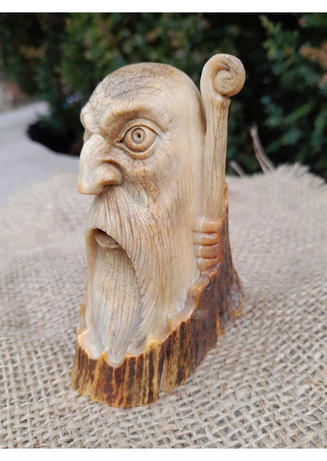 Exclusive hand-carved God Odin statue.