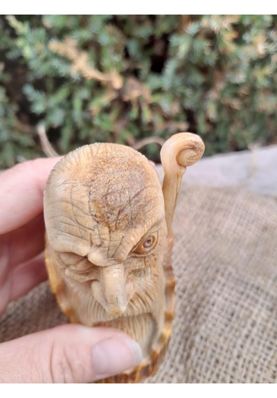 Exclusive hand-carved God Odin statue. Altar figurine of Odin. Norse Óðinn sculpture, Viking Allfather. Moose antlers hand-carved 