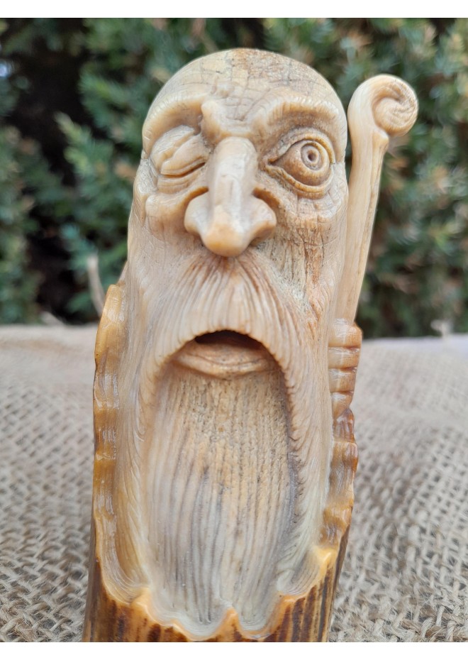 Exclusive hand-carved God Odin statue.