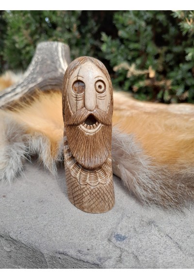 Norse\Germanic God Odin, The Allfather Statue, Norse God moose antlers hand-carved sculpture. Norse\Germanic God Odin, The Allfather Statue, Norse God moose antlers hand-carved sculpture.