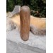Odin Norse God moose antlers hand-carved statue.