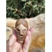 Odin Norse God moose antlers hand-carved statue.