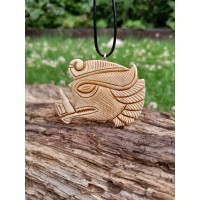 Viking, Celtic Boar jewelry. Norse Gullinbursti runic amulet. Antler hand-carved. Freyr talisman