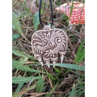 Hand-carved unique Viking Bear paw pendant. Norse mythology inspired pendant.