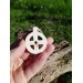 Hand-carved Norse Sun Cross amulet. Solar wheel pendant. Celtic pagan circle jewelry. Odin Cross art. Heathen, shaman talisman
