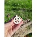 Hand-carved Norse Sun Cross amulet. Solar wheel pendant. Celtic pagan circle jewelry. Odin Cross art. Heathen, shaman talisman