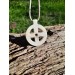 Hand-carved Norse Sun Cross amulet. Solar wheel pendant. Celtic pagan circle jewelry. Odin Cross art. Heathen, shaman talisman
