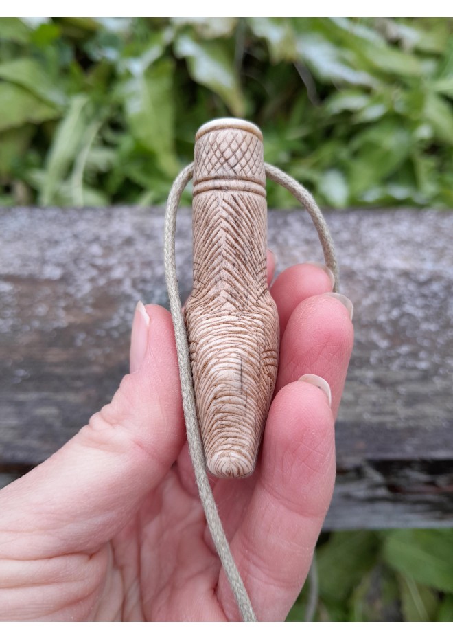Viking bear warriors pendant. Berserker amulet. Hand-carved