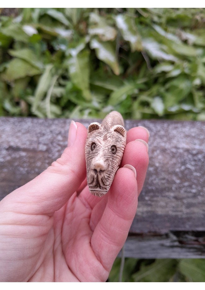 Viking bear warriors pendant. Berserker amulet. Hand-carved