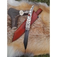 Handcrafted Viking knife with Raven handle