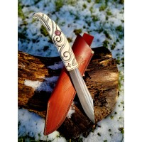 Unique Viking knife with Raven handle & runes