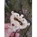 Handmade Norse Odin amulet from moose antler with Dragons