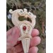 Handmade Norse Odin amulet from moose antler with Dragons