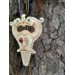Handmade Norse Odin amulet from moose antler with Dragons