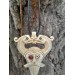 Handmade Norse Odin amulet from moose antler with Dragons