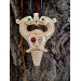 Handmade Norse Odin amulet from moose antler with Dragons