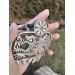 Hand-carved Wolf paw amulet – helm of awe & algiz rune