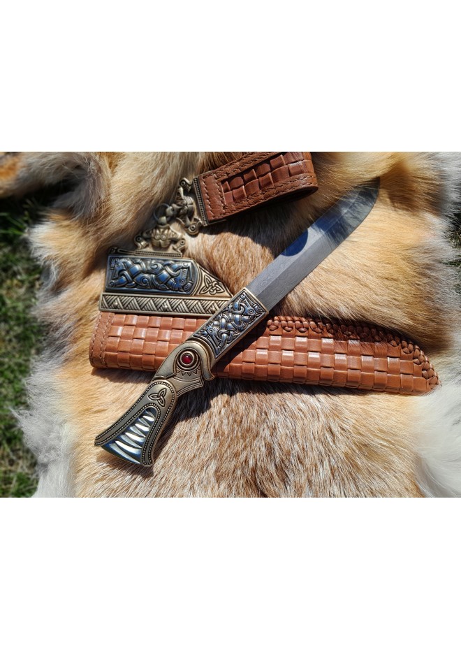Hand-Forged Anglo-Saxon Scramasax. Norse knife.