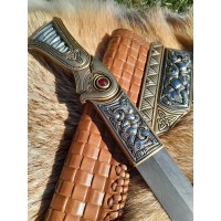Premium Anglo-Saxon Viking scramasax. Hand-forged blade