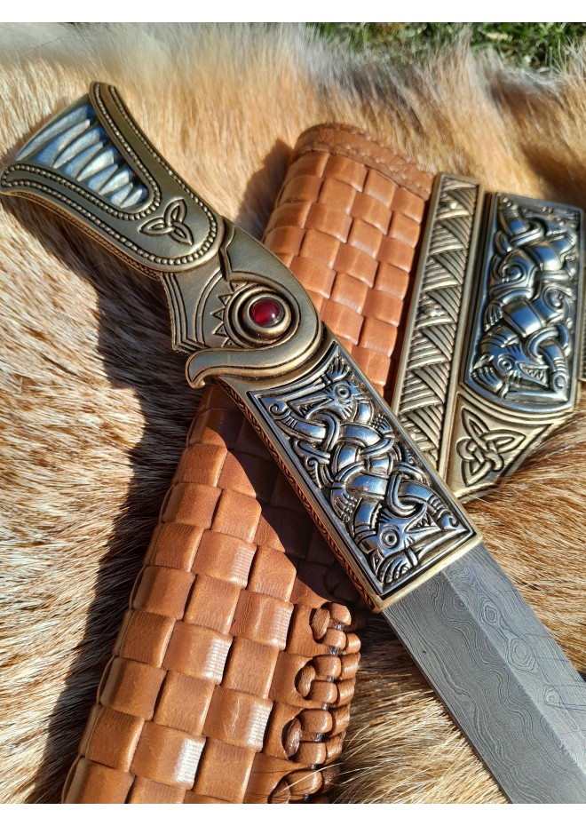 Hand-Forged Anglo-Saxon Scramasax. Norse knife.