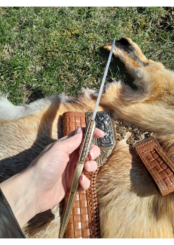 Hand-Forged Anglo-Saxon Scramasax. Norse knife.