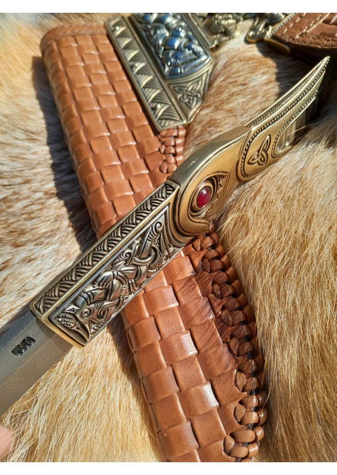 Hand-Forged Anglo-Saxon Scramasax. Norse knife.