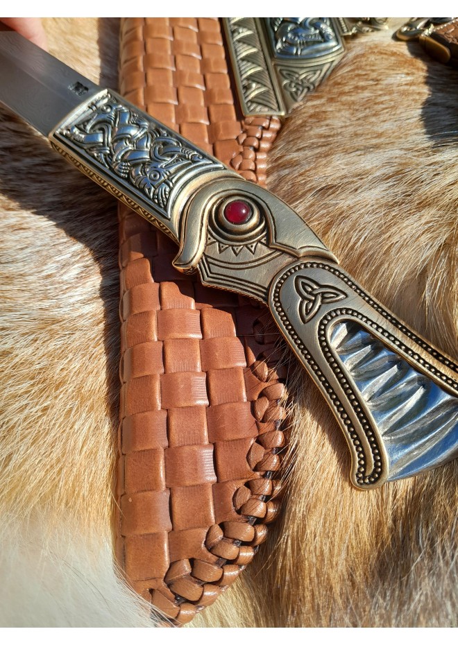 Hand-Forged Anglo-Saxon Scramasax. Norse knife.