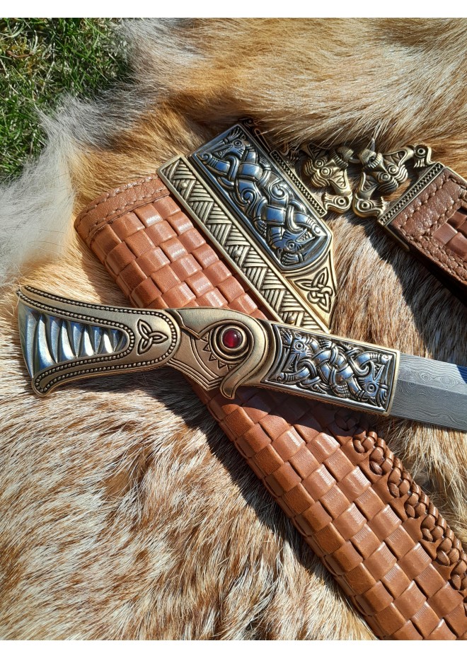 Hand-Forged Anglo-Saxon Scramasax. Norse knife.