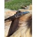 Hand-forged Norse knife with Raven's head hilt & leather sheath