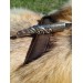 Hand-forged Norse knife with Raven's head hilt & leather sheath