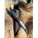 Hand-forged Norse knife with Raven's head hilt & leather sheath