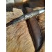 Hand-forged Norse knife with Raven's head hilt & leather sheath