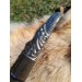 Hand-forged Norse knife with Raven's head hilt & leather sheath