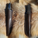 Hand-forged Norse knife with Raven's head hilt & leather sheath