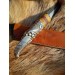 Norse knife with Raven handle. Hand-forged carbon steel