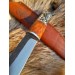Hand-forged Viking raven knife. Bronze & wood handle
