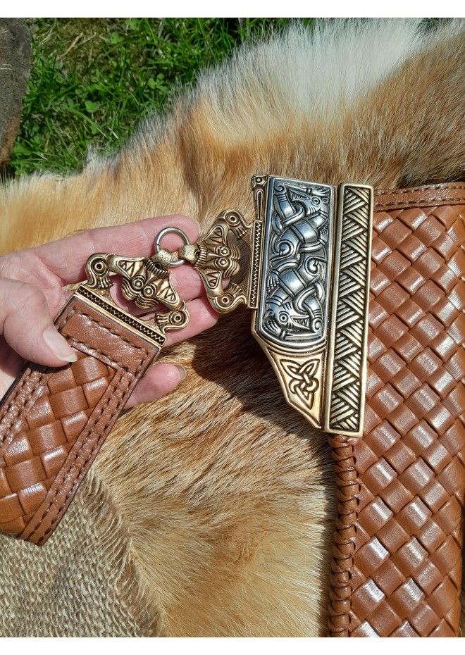 Viking knife. Anglo-Saxon long scramasax. Hand-forged blade