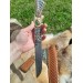 Viking knife. Anglo-Saxon long scramasax. Hand-forged blade